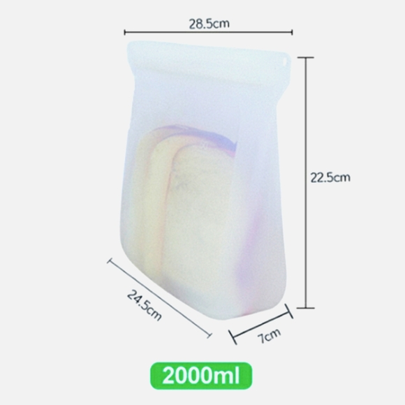 2000ML Reusable Silicone Storage Bag - Picture 3 of 5